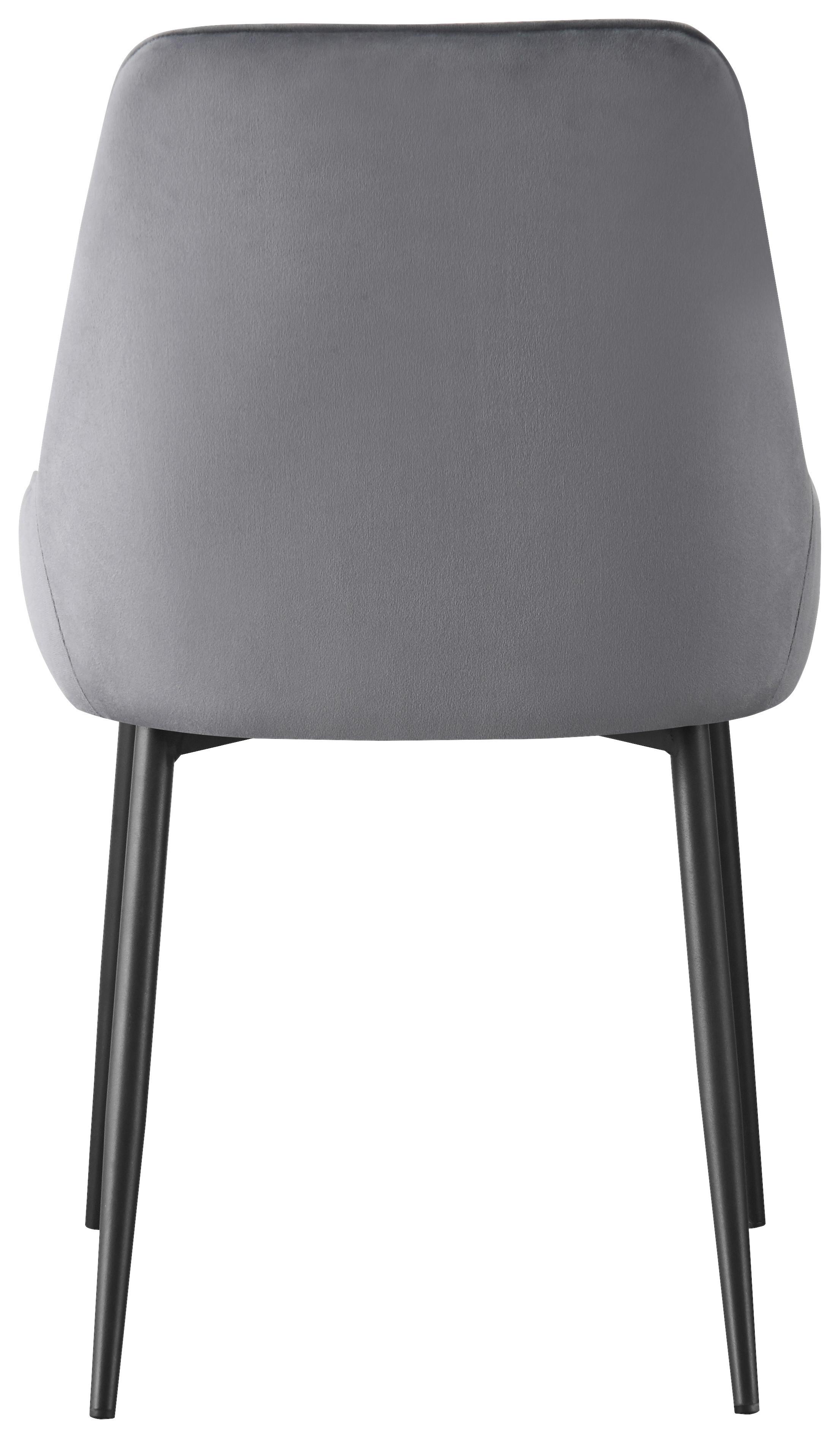 Scaun SELENA - negru/gri, Modern, metal/textil (50/86/58cm) - Mömax