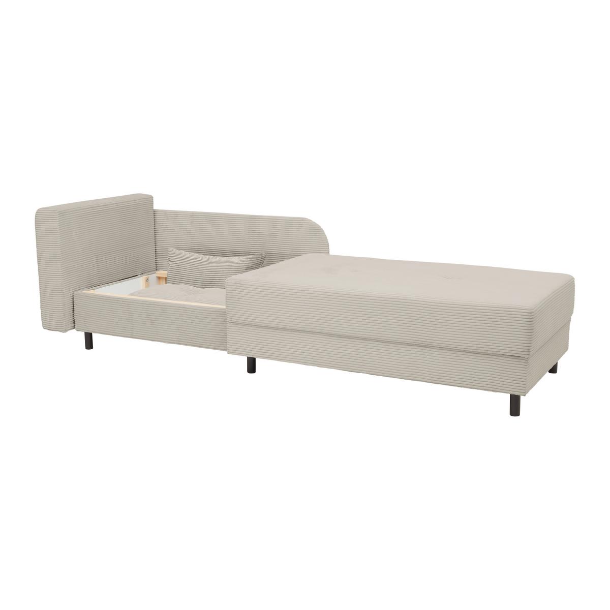 Liege Nova Beige - Beige/Schwarz, MODERN, Holz/Textil (85/62/145cm) - Mömax