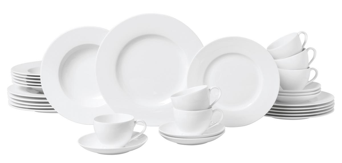 SERWIS OBIADOWO-ŚNIADANIOWY ROVANIEMI VILLEROY & BOCH - biały, Basics, ceramika (39,4/39,4/33,8cm) - Villeroy & Boch