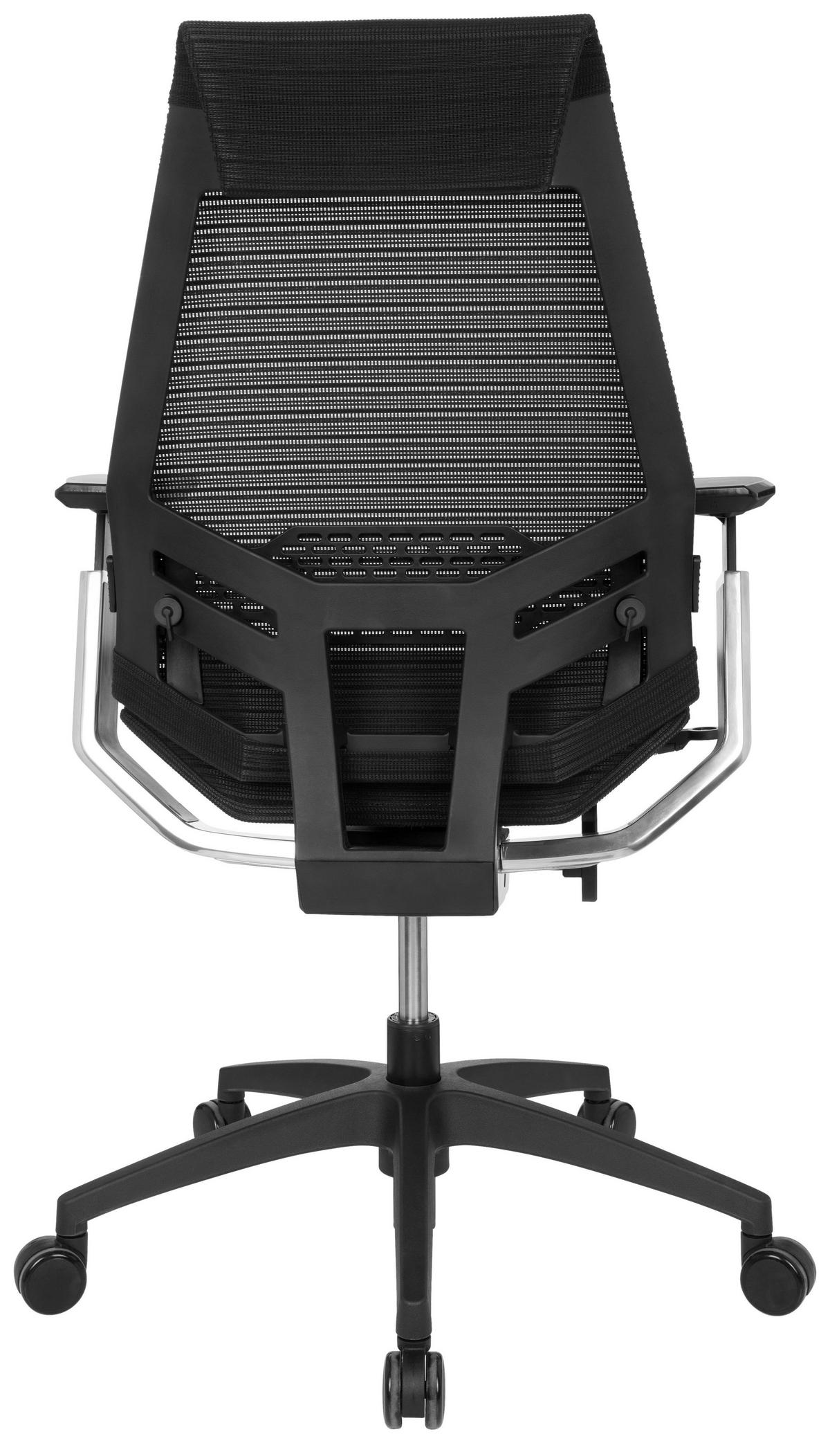 Pisarniški Stol Genidia Smart Black, Črna - barve kroma/črna, Moderno, umetna masa/tekstil (70/112/55cm) - MID.YOU