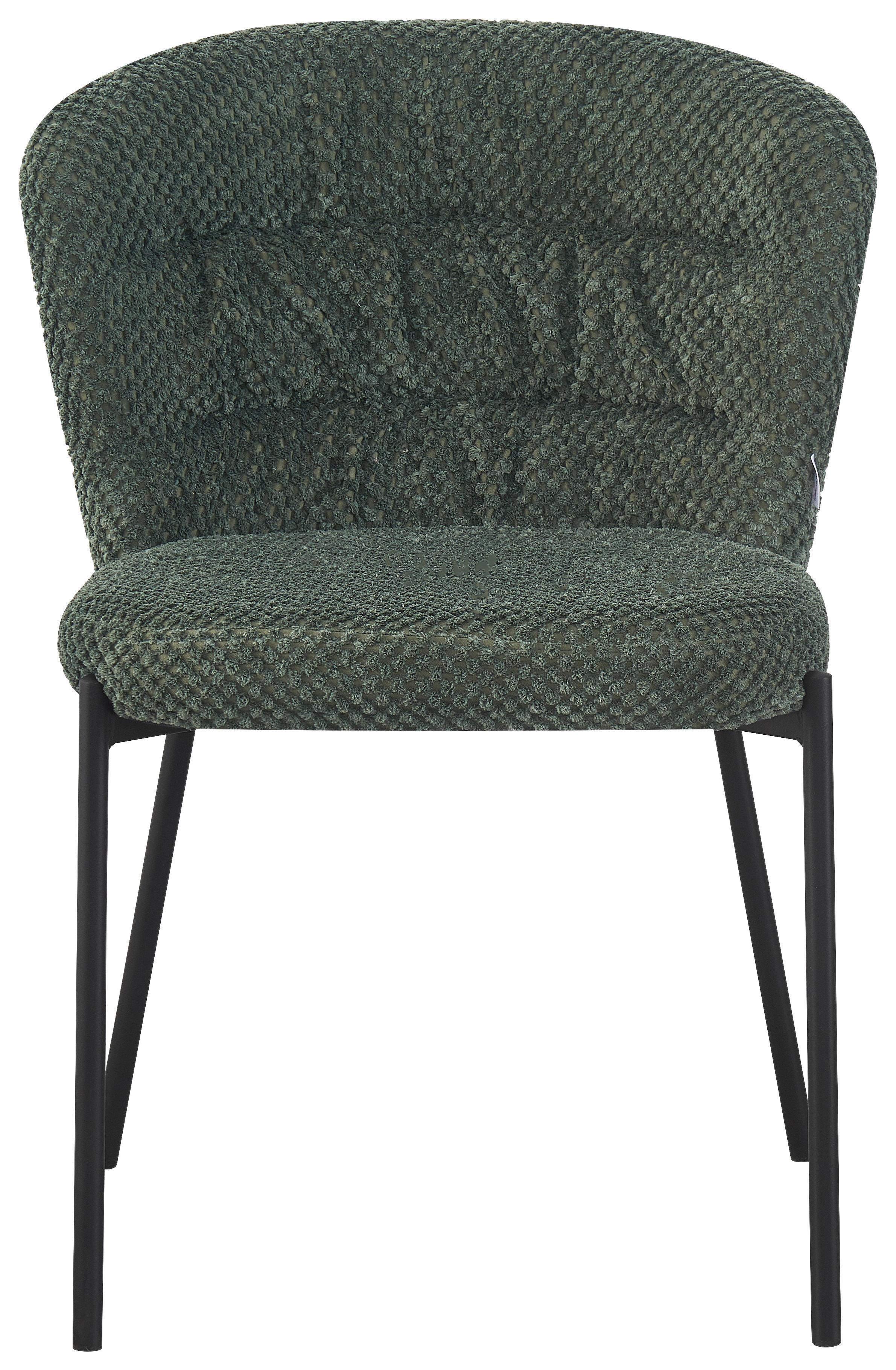 Stuhl Emily Grün - Schwarz/Grün, LIFESTYLE, Holz/Textil (55/79/59cm) - Mömax