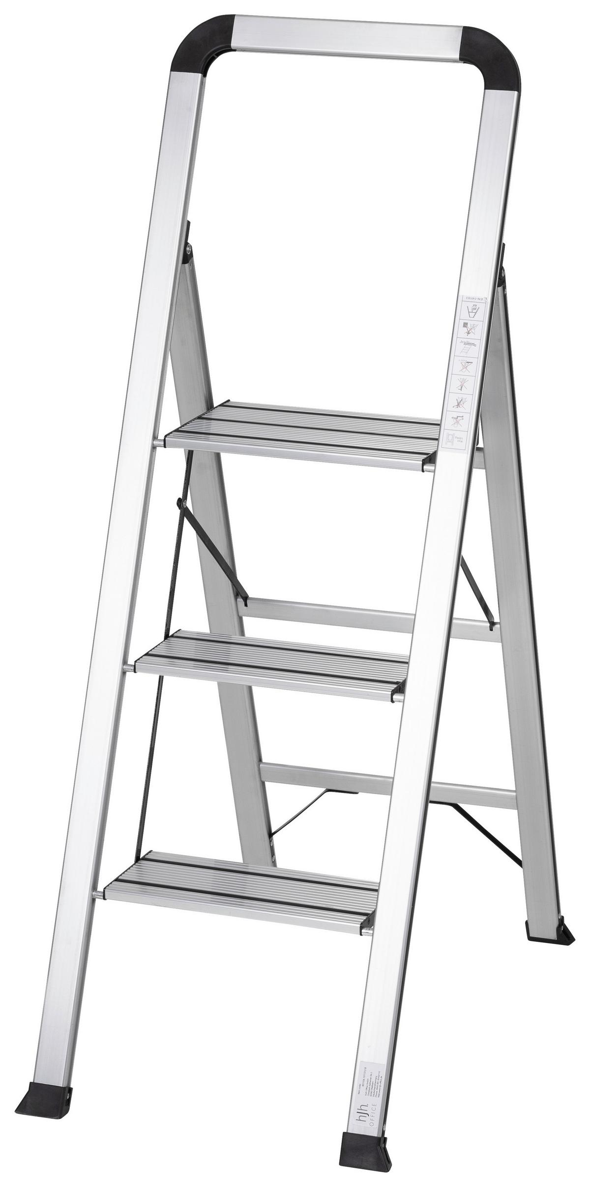 Zložljiva Lestev Solid V, Aluminij - barve aluminija, Basics, kovina (42/128/5cm) - MID.YOU