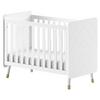 Gitterbett Billy ca. 60x120 cm Satin Weiß - Weiß, MODERN, Holzwerkstoff (60/120cm) - MID.YOU