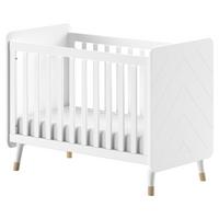 Gitterbett Billy ca. 60x120 cm Satin Weiß - Weiß, MODERN, Holzwerkstoff (60/120cm) - Vipack