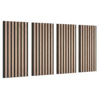Akustikpaneel Ashley Walnussfarben 4-Teilig - Walnussfarben, Modern, Holz/Holzwerkstoff (60,5/28/1,2cm) - Mömax