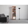 HYLLA TIMBER -EXKLUSIV- - alfärgad/svart, Natur, metall/trä (50/190/38cm) - Premium Living