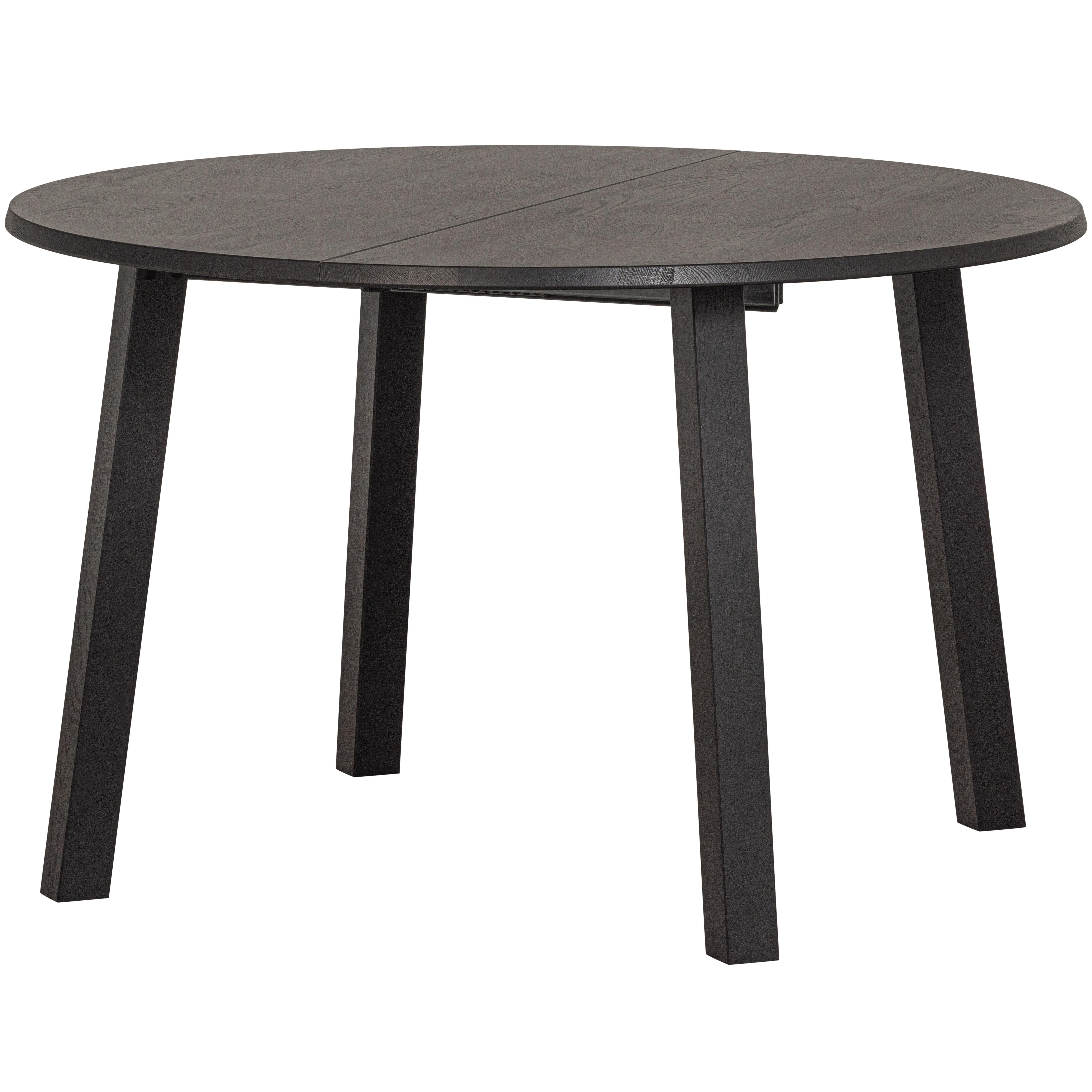Esstisch Lange Jan Schwarz L: 120-200cm - Schwarz, Design, Holz (120-200/120/75cm) - Livetastic