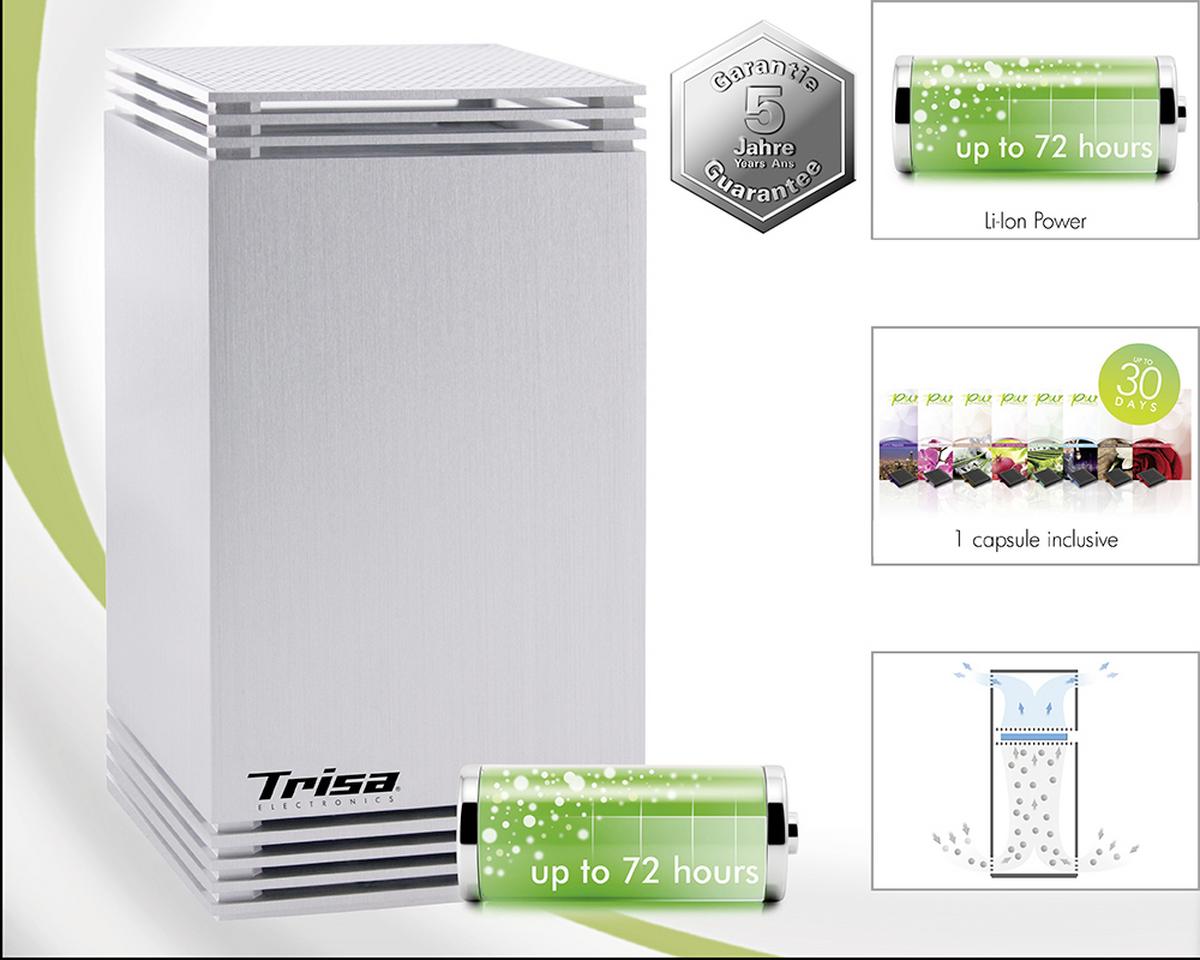 Lufterfrischer Pur Free Silber inkl. 1 Duftkapsel - Silberfarben, Basics, Metall (41,5/26/25,5cm) - Trisa Electronics