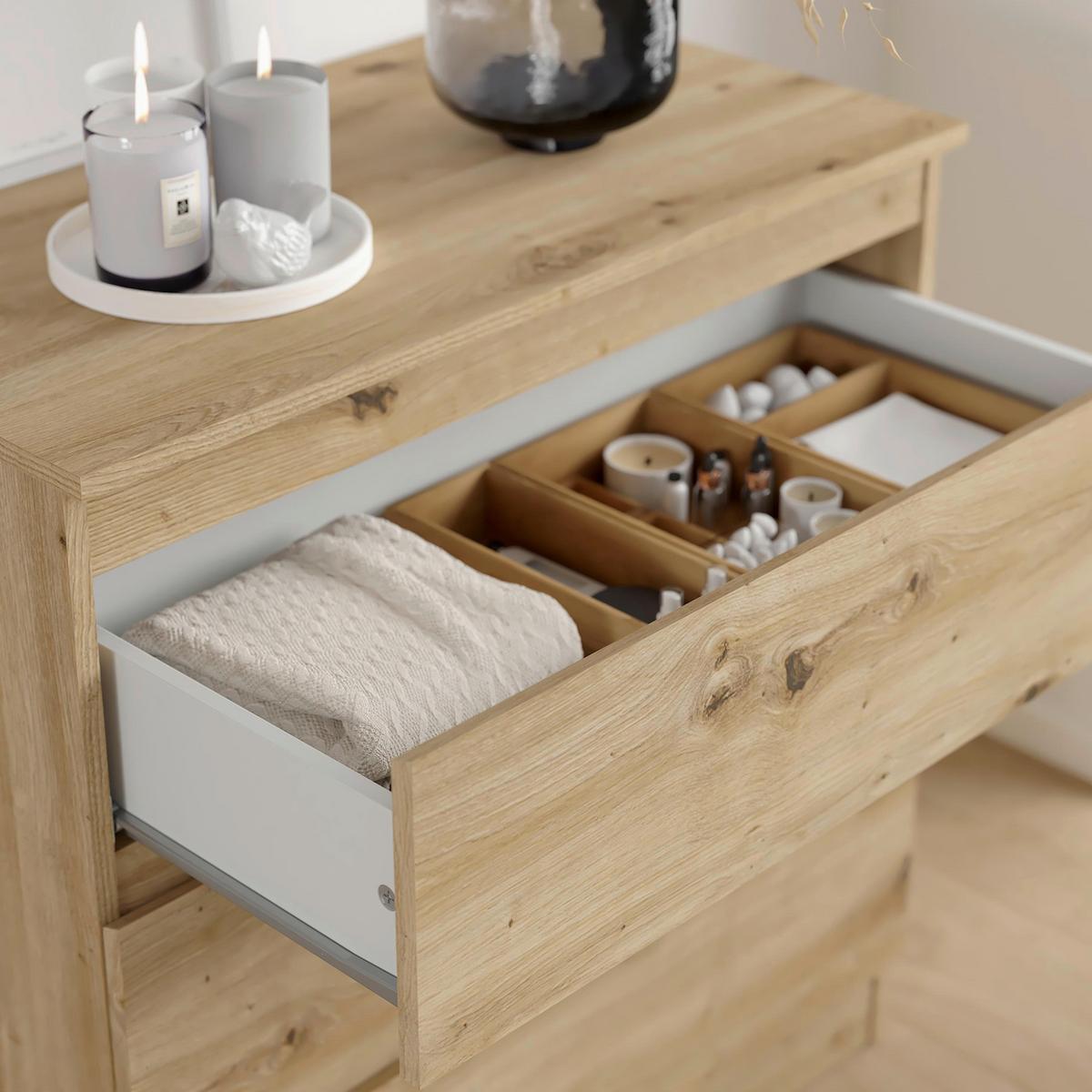 Kommode Mara Eiche Artisan Nachbildung - Eiche Artisan, KONVENTIONELL, Holz (77/80/42cm) - Mömax