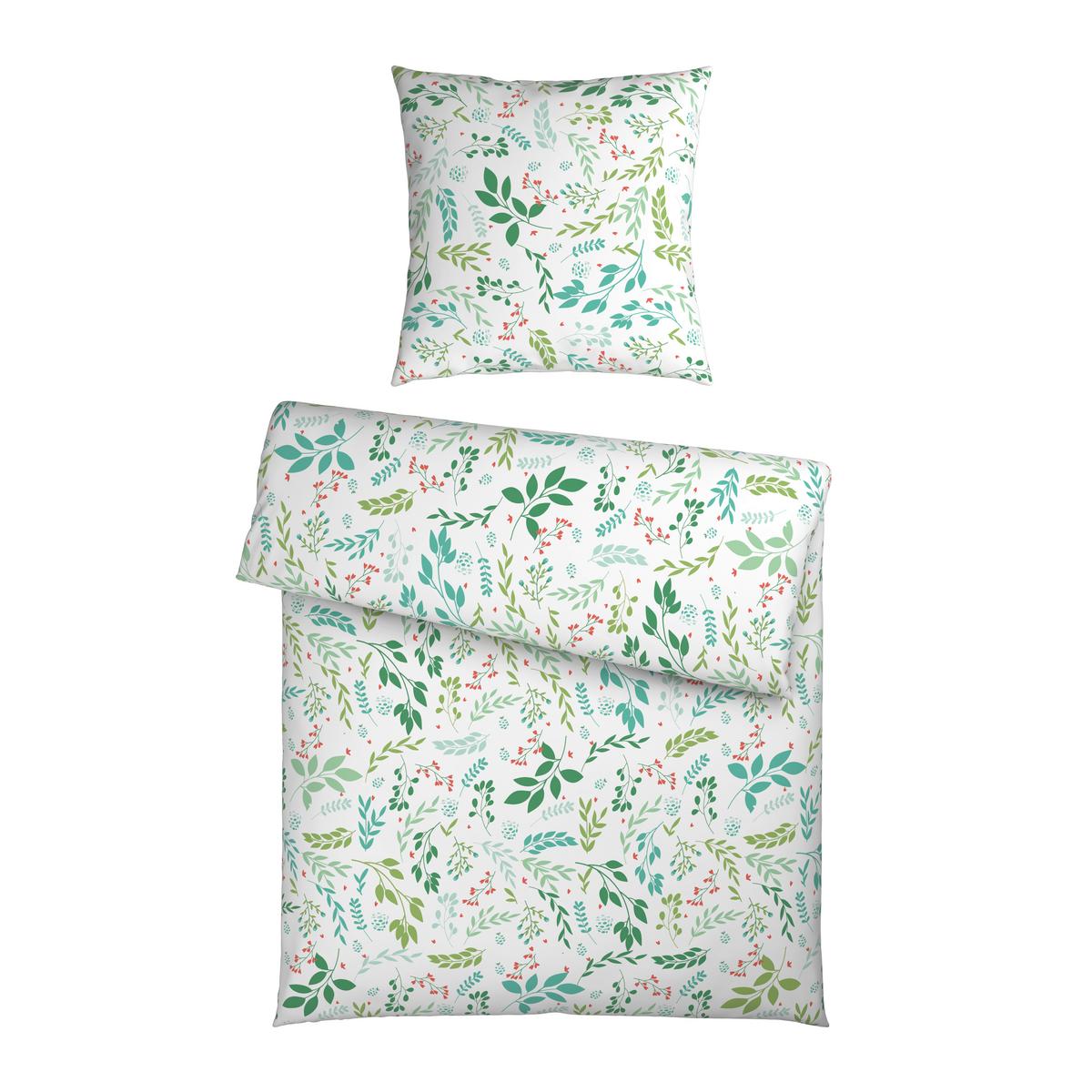 Bettwäsche Herbs Grün ca. 135x200cm - Grün, Textil (135/200cm) - Mömax