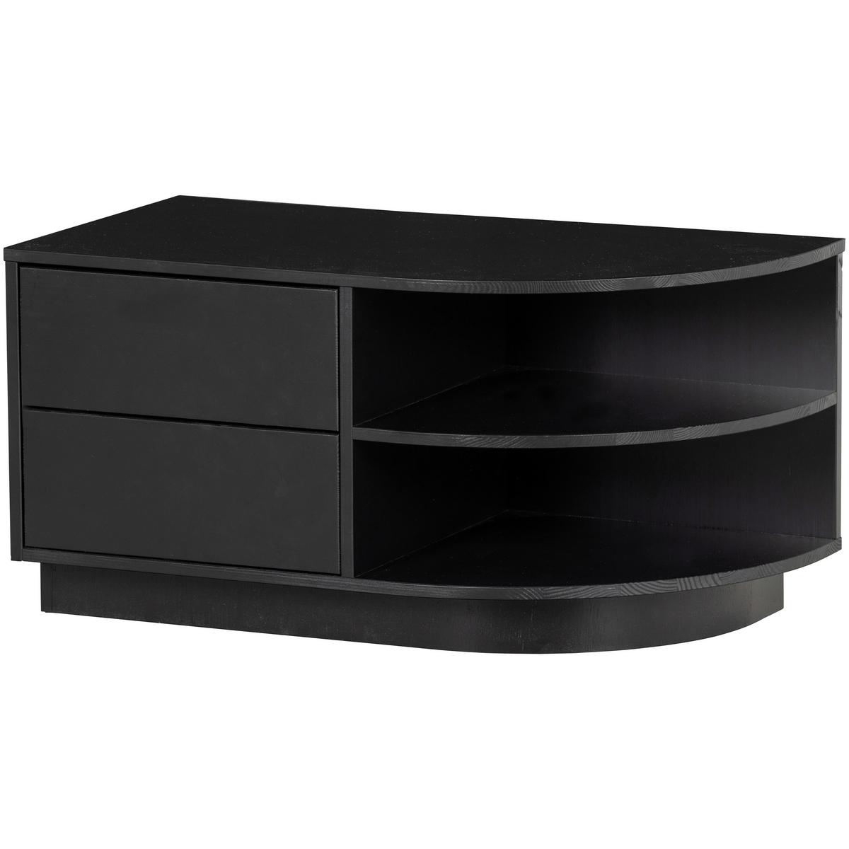 Lowboard Finca Schwarz - Schwarz, Design, Holz (78/40/40cm) - Livetastic