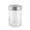 Vorratsdose Magnus in Klar aus Glas - Klar/Edelstahlfarben, MODERN, Glas/Metall (11,5/17cm) - MÖMAX modern living