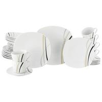 Kombiservice Square City Line Weiß, 30 teilig - Weiß, Trend, Keramik - Creatable