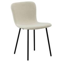 Stuhl Teddy in Beige/Schwarz - Beige/Schwarz, Design, Textil/Metall (44/79/51cm) - Mömax