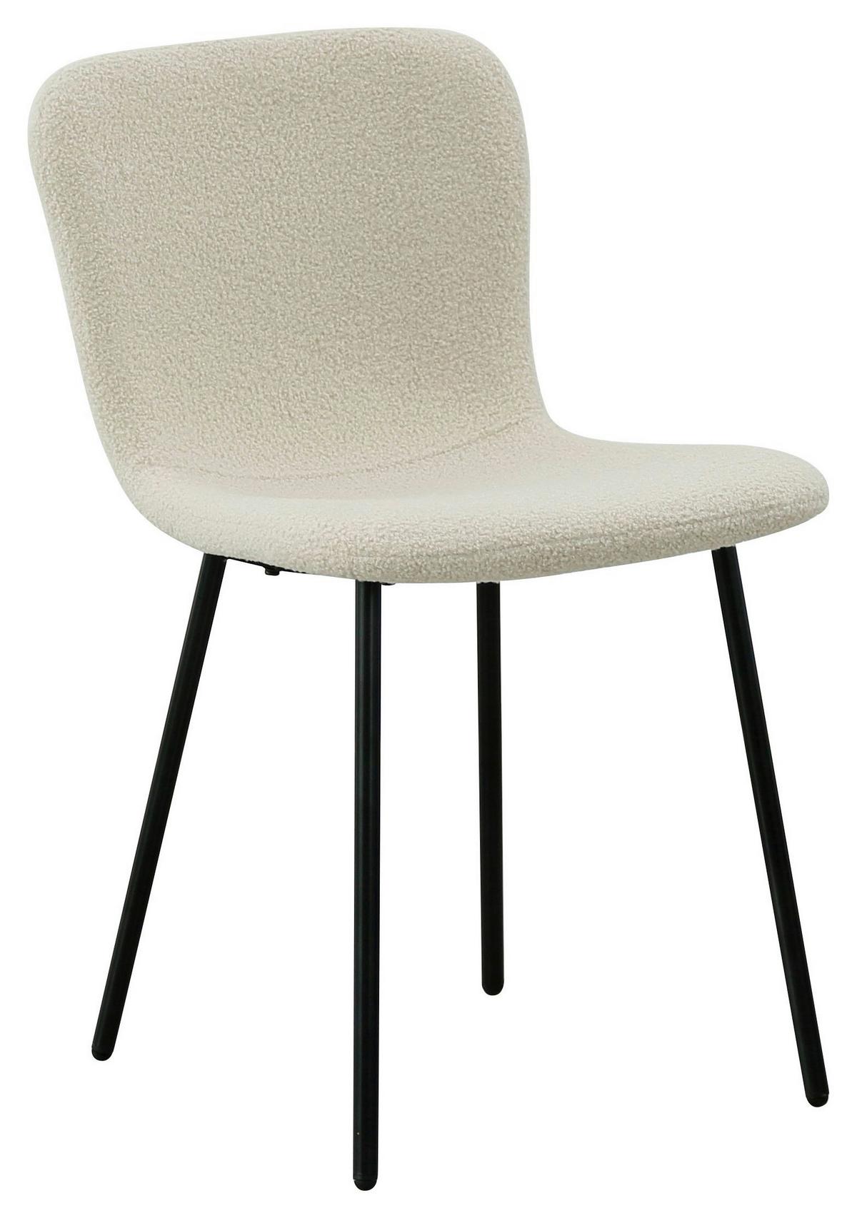 Stuhl Teddy in Beige/Schwarz - Beige/Schwarz, Design, Textil/Metall (44/79/51cm) - Mömax