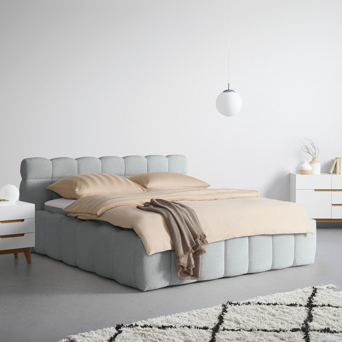 Polsterbett Monte -Top- -Based- - Schwarz/Grau, Konventionell, Kunststoff/Textil (200/200cm) - Based