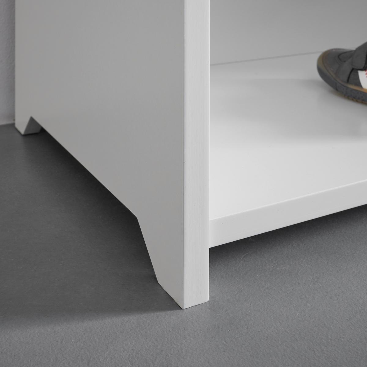 Kinderkleiderschrank Lia Weiß MDF - Weiß, MODERN (84/136/36cm) - Bessagi Kids