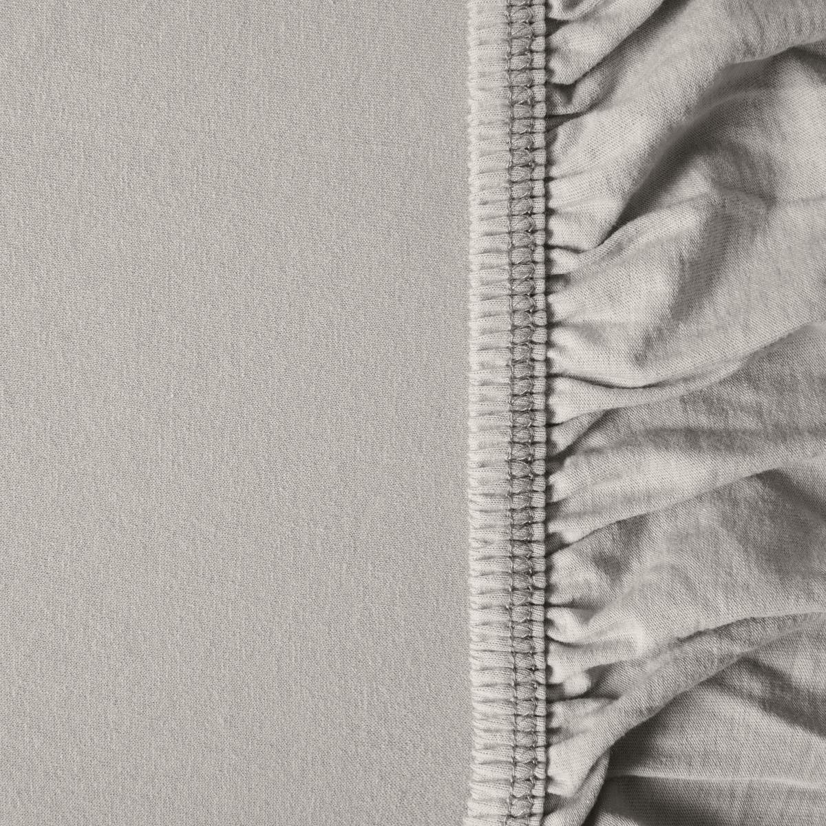 Spannleintuch Bio Greta in Hellgrau ca. 100x200cm - Hellgrau, MODERN, Textil (200/100/30cm) - ecoTree
