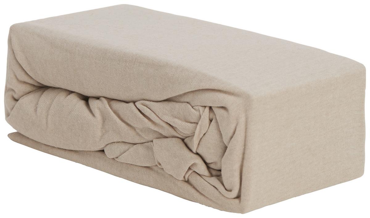 Spannleintuch Leo in diversen Farben - Taupe/Jadegrün, Textil (180/200cm) - Modern Living