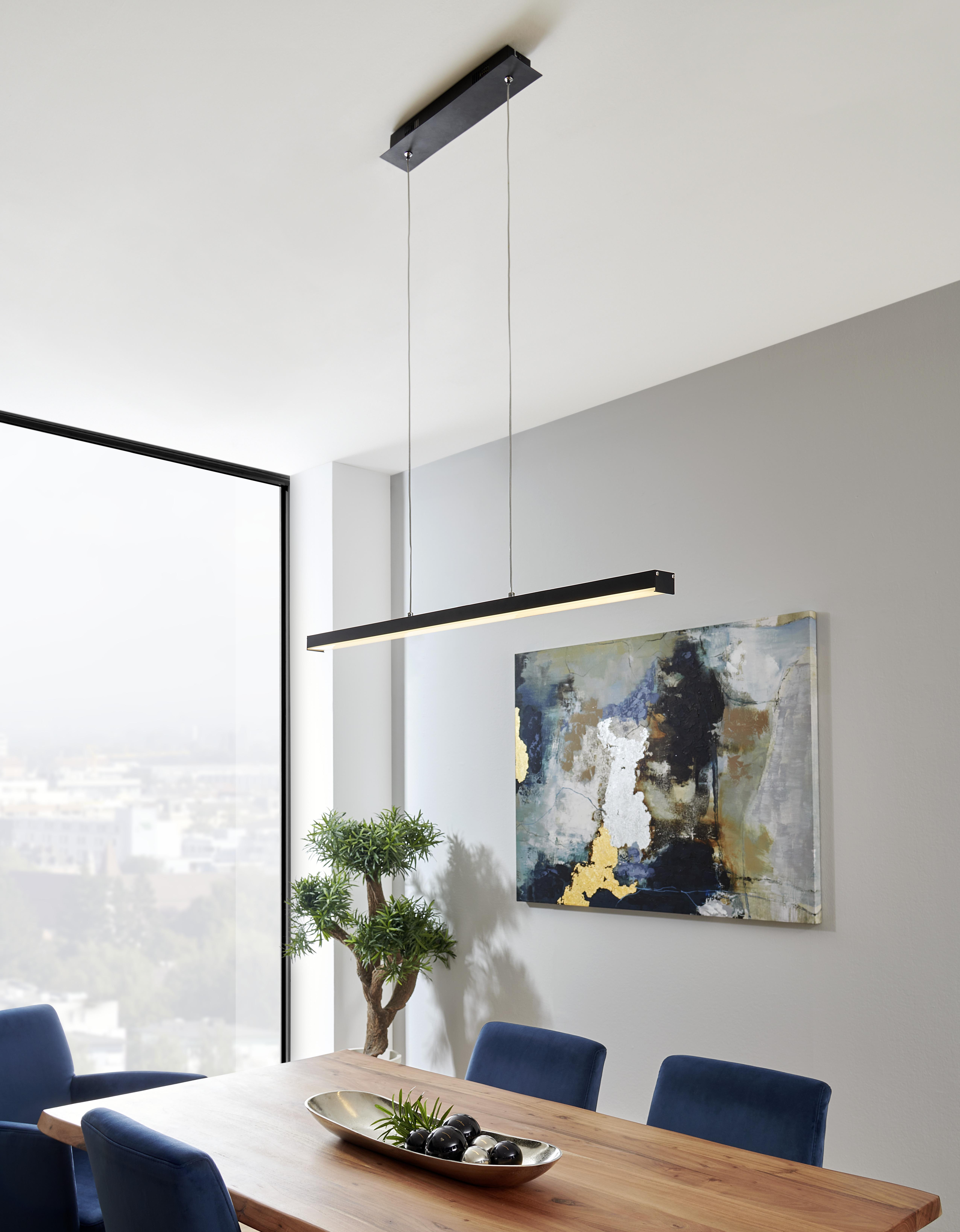 LAMPA WISZĄCA LED SUPREME *SBN*SH* - czarny, Konventionell, tworzywo sztuczne/metal (100/5/120cm) - Novel