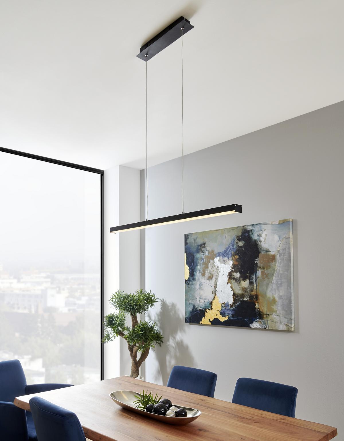 LAMPA WISZĄCA LED SUPREME *SBN*SH* - czarny, Konventionell, tworzywo sztuczne/metal (100/5/120cm) - Novel