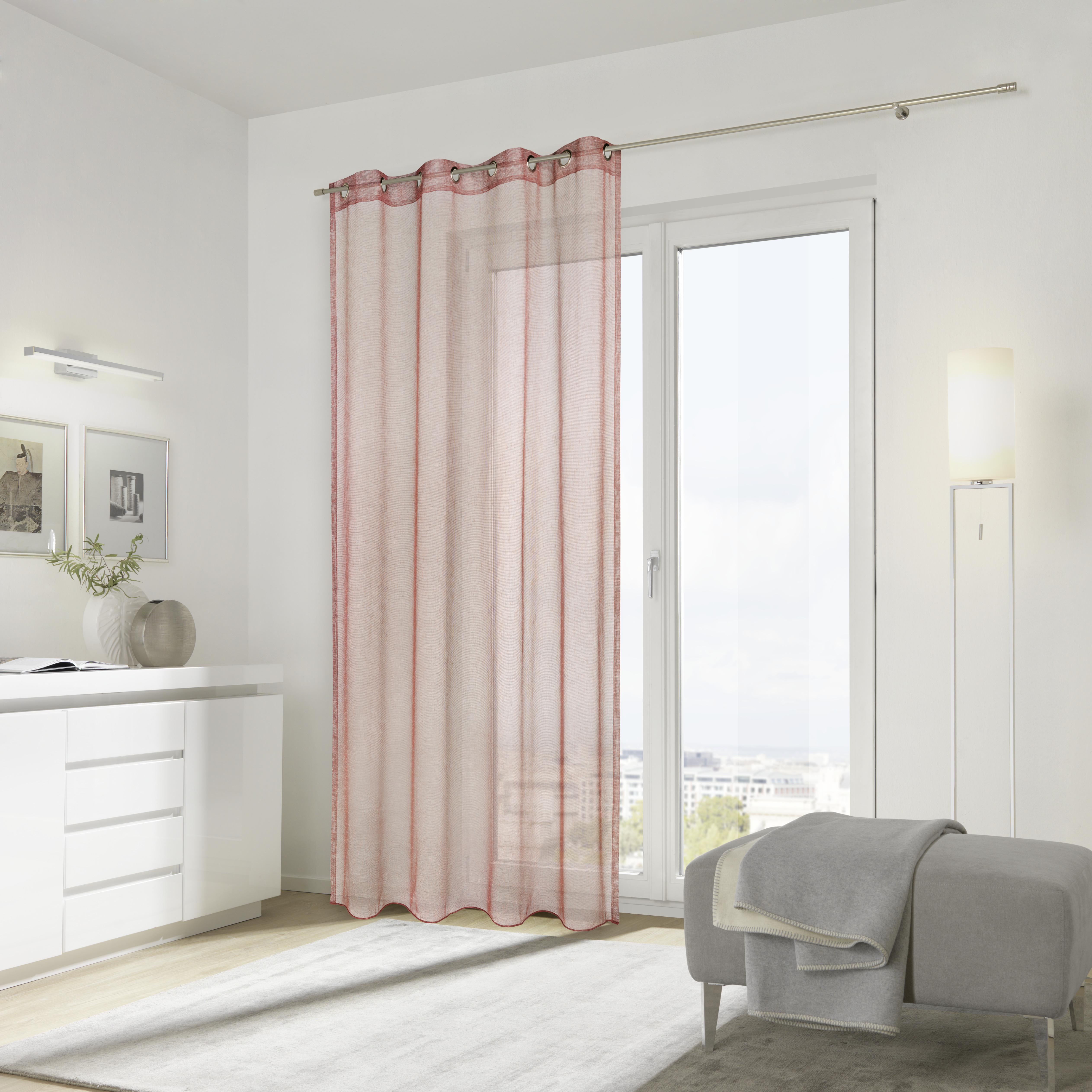 ZASŁONA NA PRZELOTKACH CARINO - terakota, Basics, tkanina (145/245cm) - Ambiente