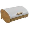 Brotbox Svea in Naturfarben - Weiss/Naturfarben, Modern, Holz/Metall (35/25/15,5cm) - Mömax