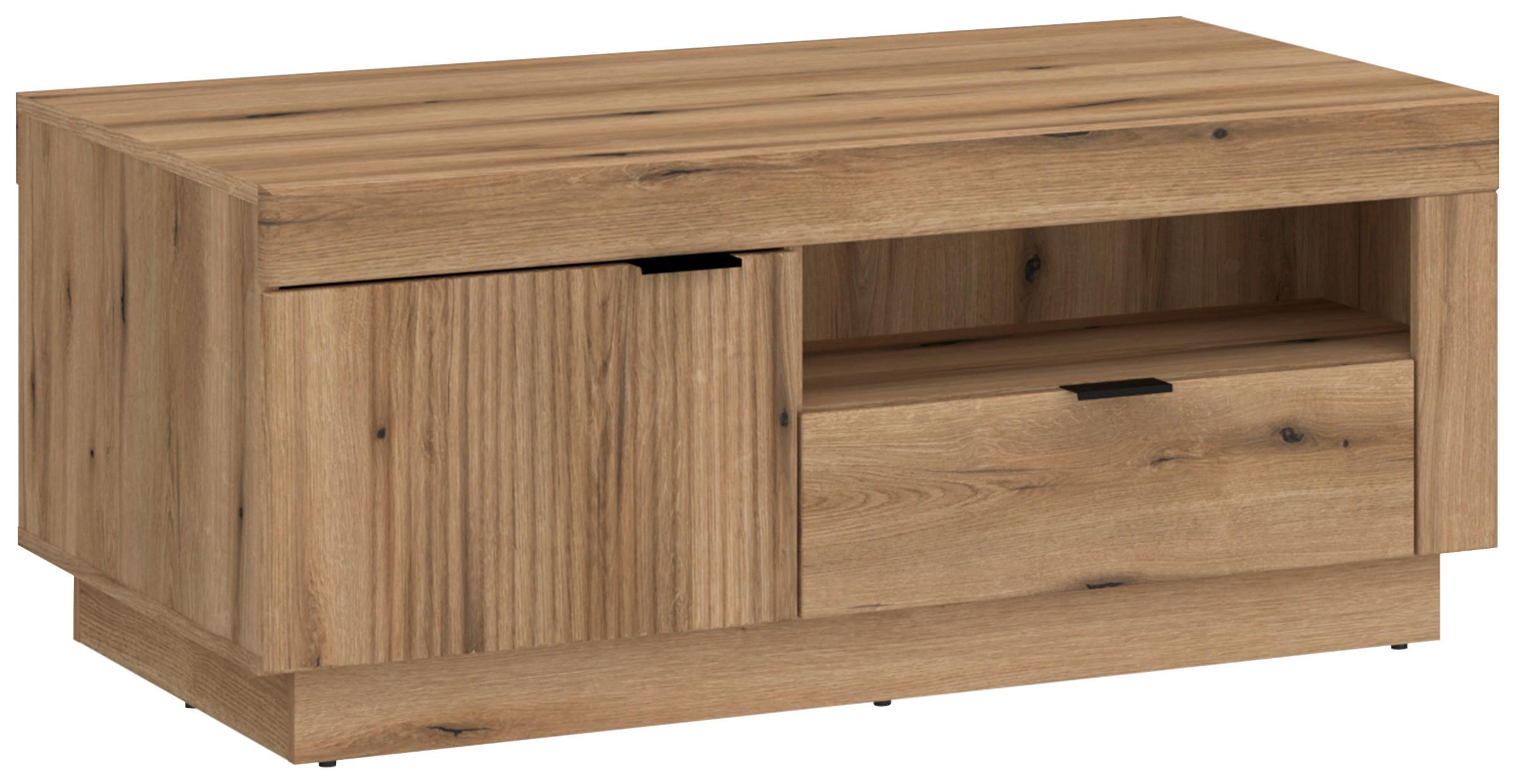 Măsuță de cafea DELAMAR - culoare lemn stejar, Trend, plastic/material pe bază de lemn (109,5/47,4/68cm) - Modern Living