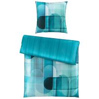 POŚCIEL DWUSTRONNA VARIO BLOCK - petrol, Design, tkanina (155/220cm) - Esposa