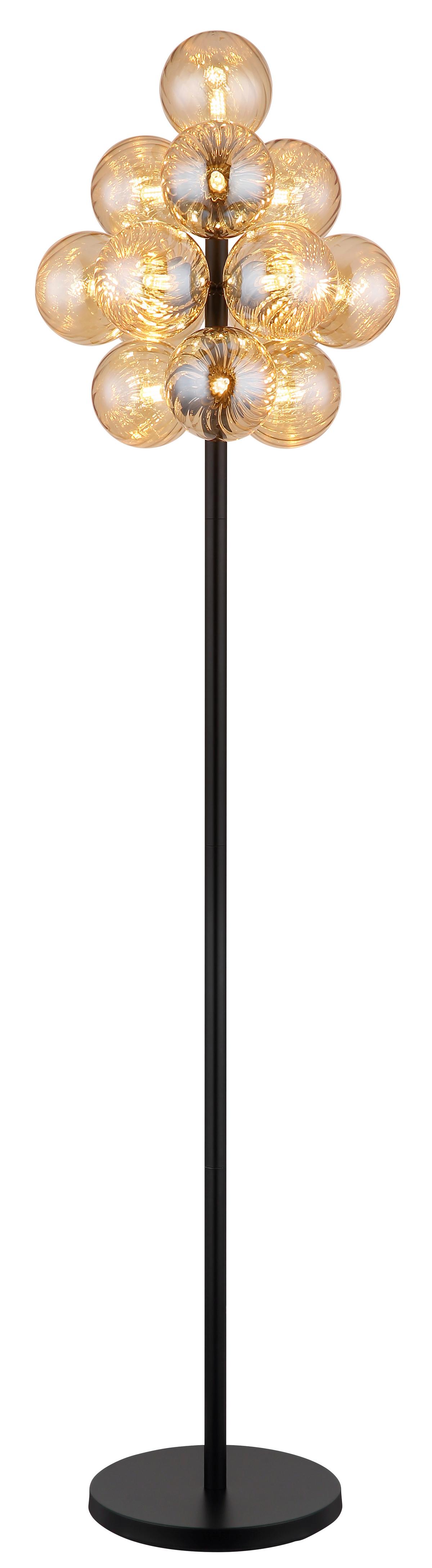 Podna Svjetiljka Boja Jantara - narančasta/crna, Design, staklo/metal (39,5/160cm) - Globo