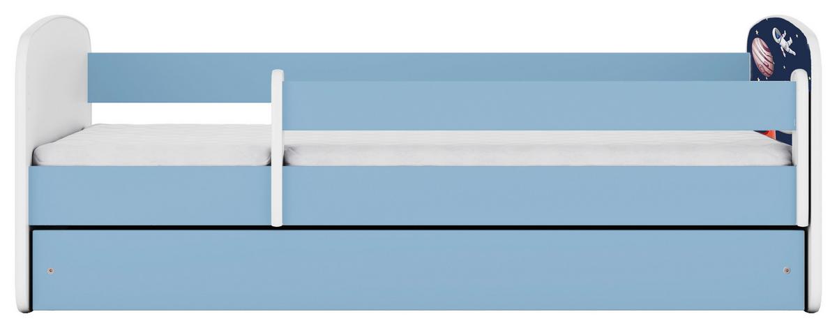 Otroška Postelja Babydreams, Bela, Modra, 80x160cm - modra/bela, Moderno, tekstil/leseni material (80/160cm) - MID.YOU