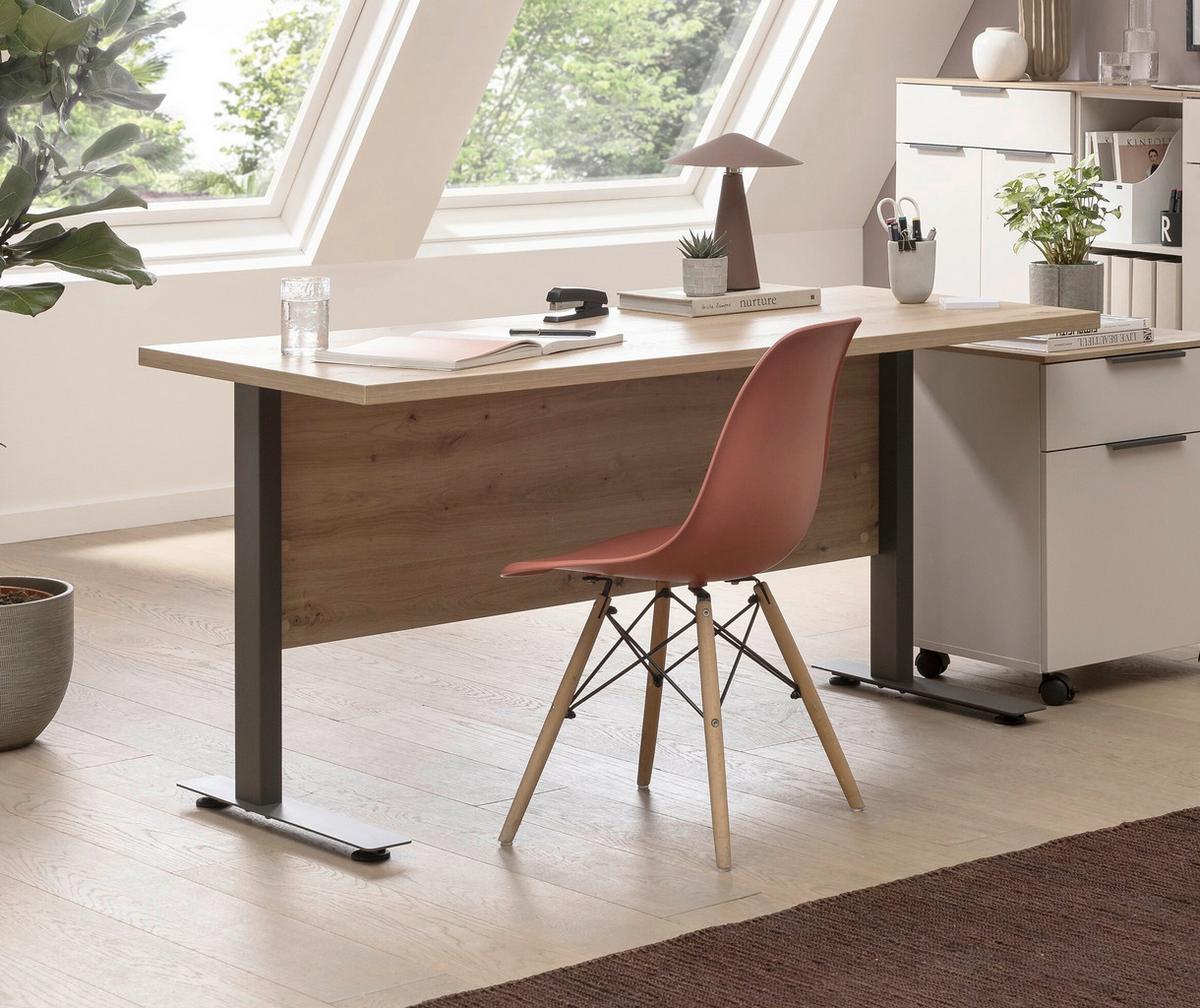 Radni Stol Pronto - antracit, Moderno, drvni materijal/metal (150/80/76cm) - Modern Living