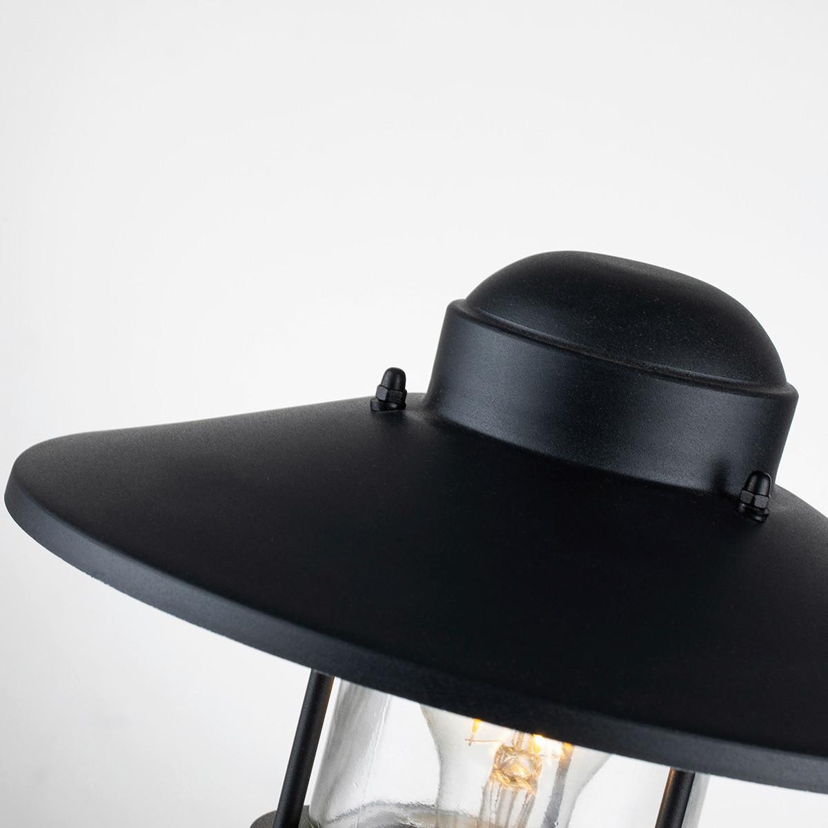 Talpas Lámpa Klampenborg-Ped-Bk - fekete, Konventionell, üveg/fém (27.5/31.8cm) - Elstead Lighting