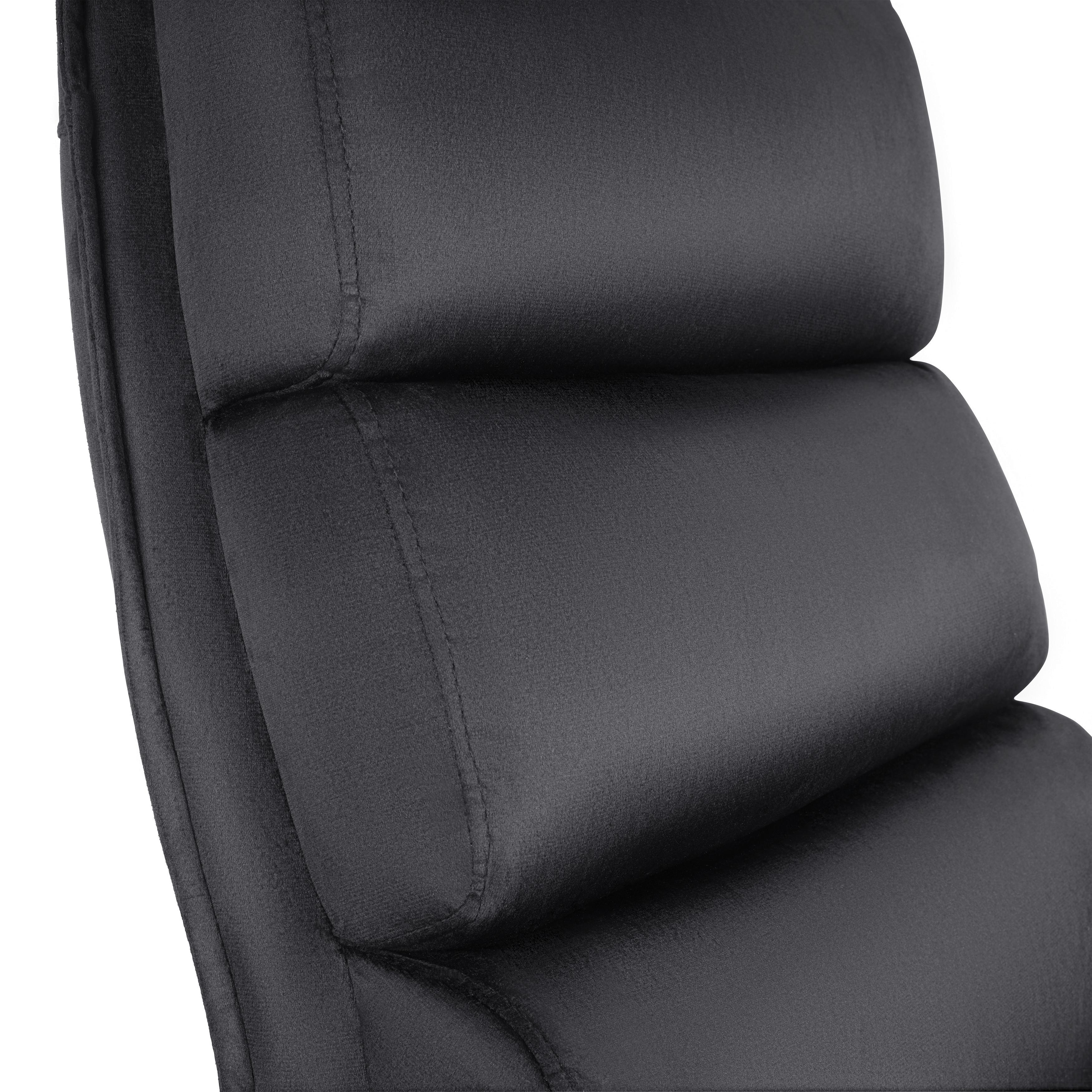 KONTORSSTOL MAN IN BLACK -EXKLUSIV- - svart, Modern, metall/textil (58/108-118/57cm) - Mömax
