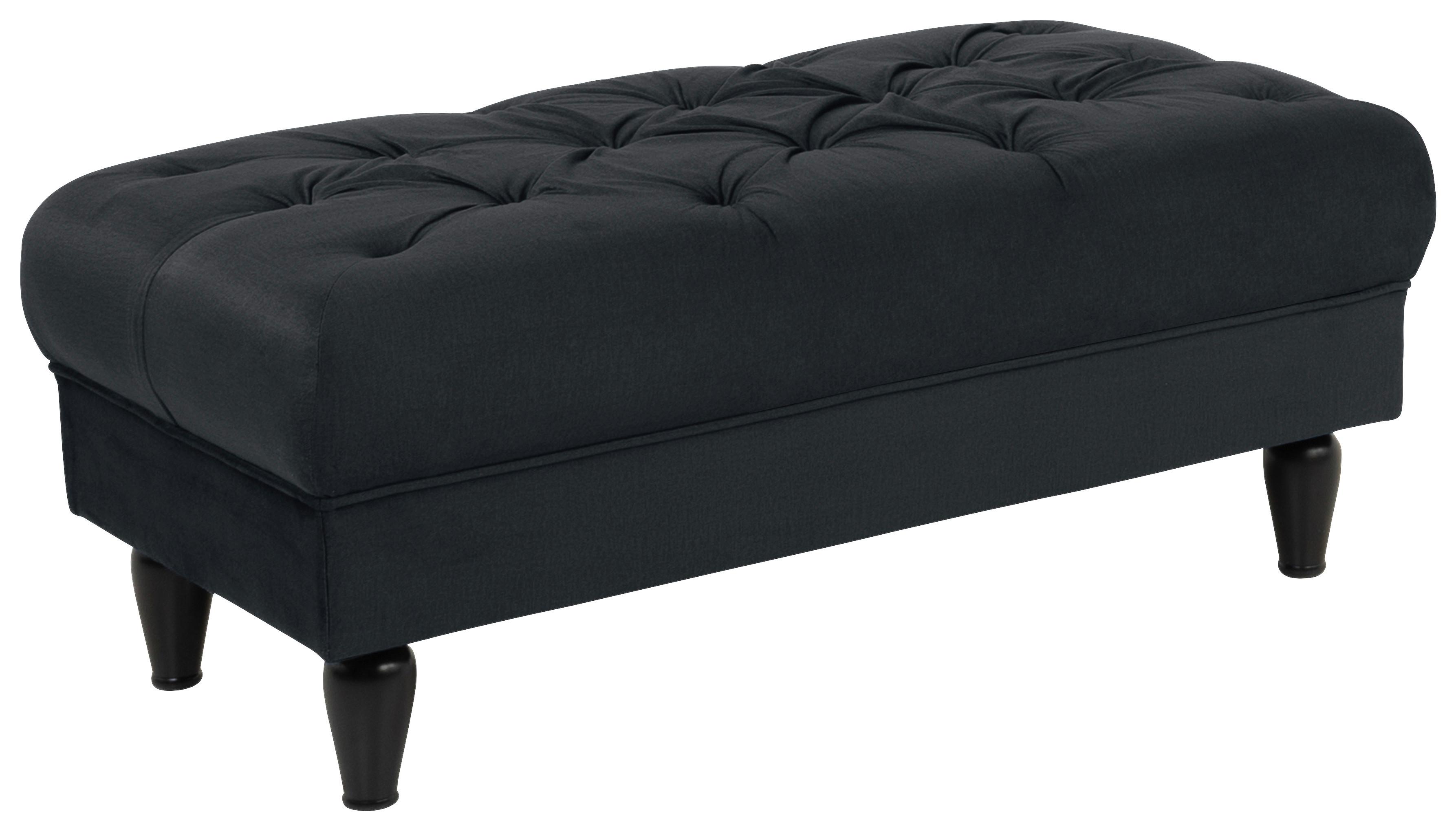 Tabure Cupido, Antracit - črna/antracit, Design, tekstil/les (110/44/56cm) - MID.YOU