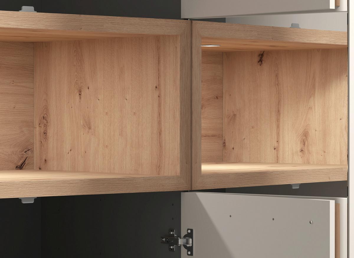 Ruhásszekrény Tükörrel Donald - kasmírszínű/bézsbarna, Modern, műanyag/faalapú anyag (179/226,5/56,5cm) - MID.YOU