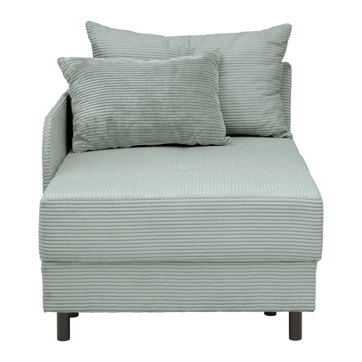 Liege Nova Grau - Schwarz/Grau, MODERN, Holz/Textil (145/62/85cm) - Mömax