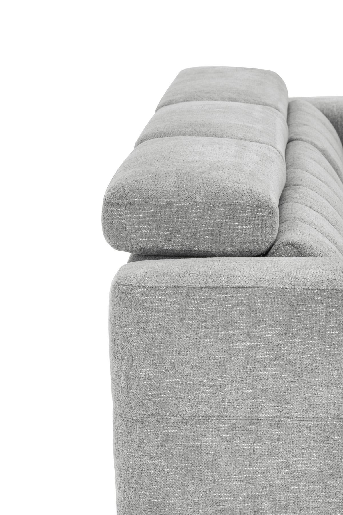 Sarokkanapé Melbourne - szürke, Modern, textil/fa (285/182cm) - Based