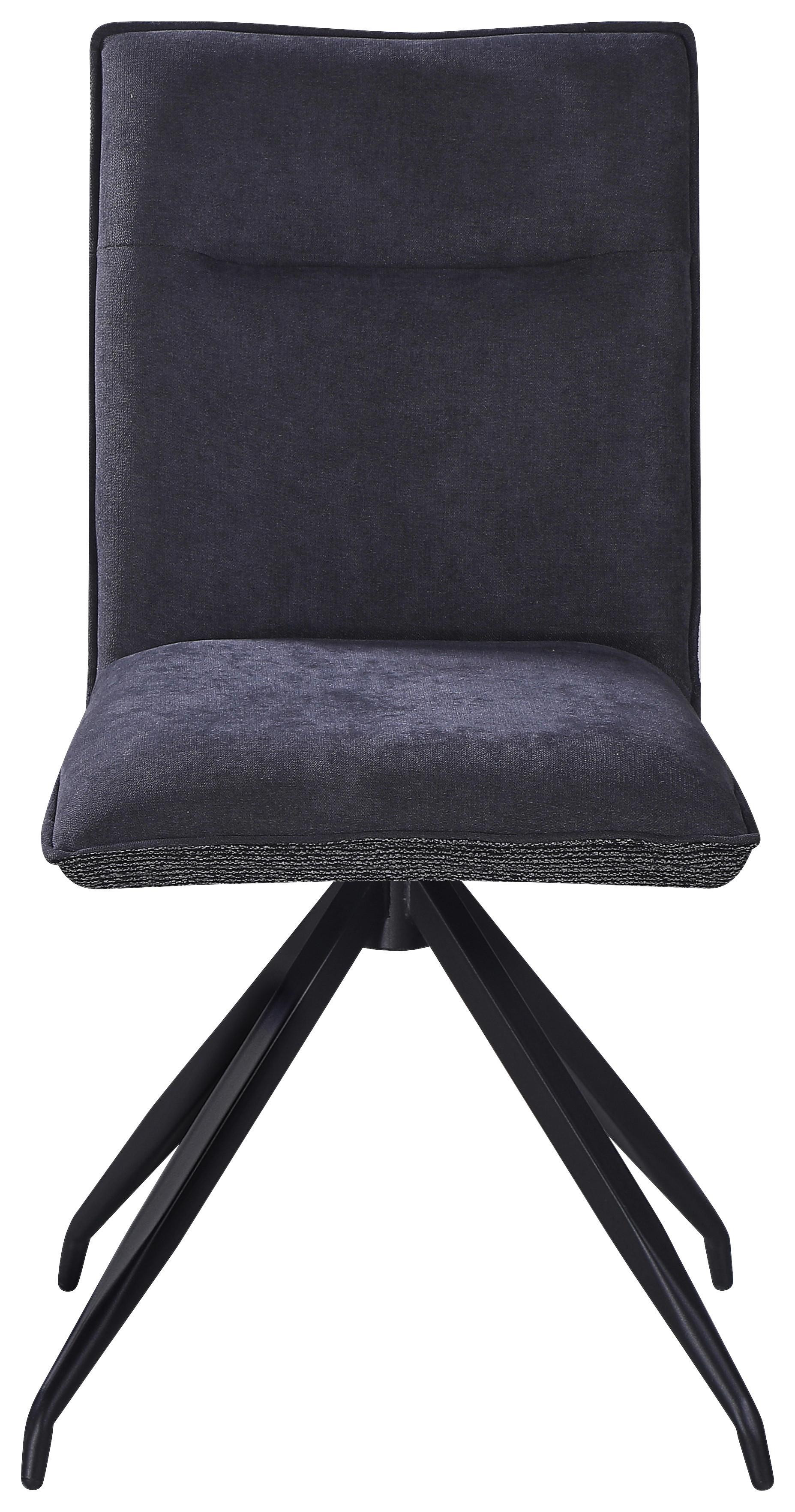 Stuhl Nova Grau - Schwarz/Grau, MODERN, Textil/Metall (47/88/63cm) - Premium Living