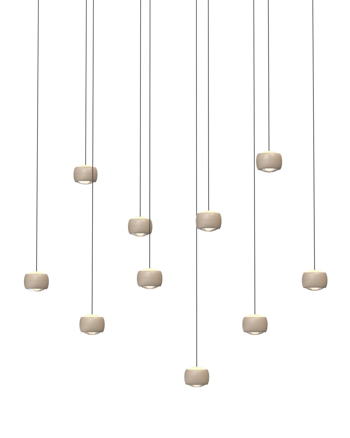 LAMPA WISZĄCA LED 7039-1013 QUIBERON - kolor piaskowy, Design, metal (110/31/180cm)