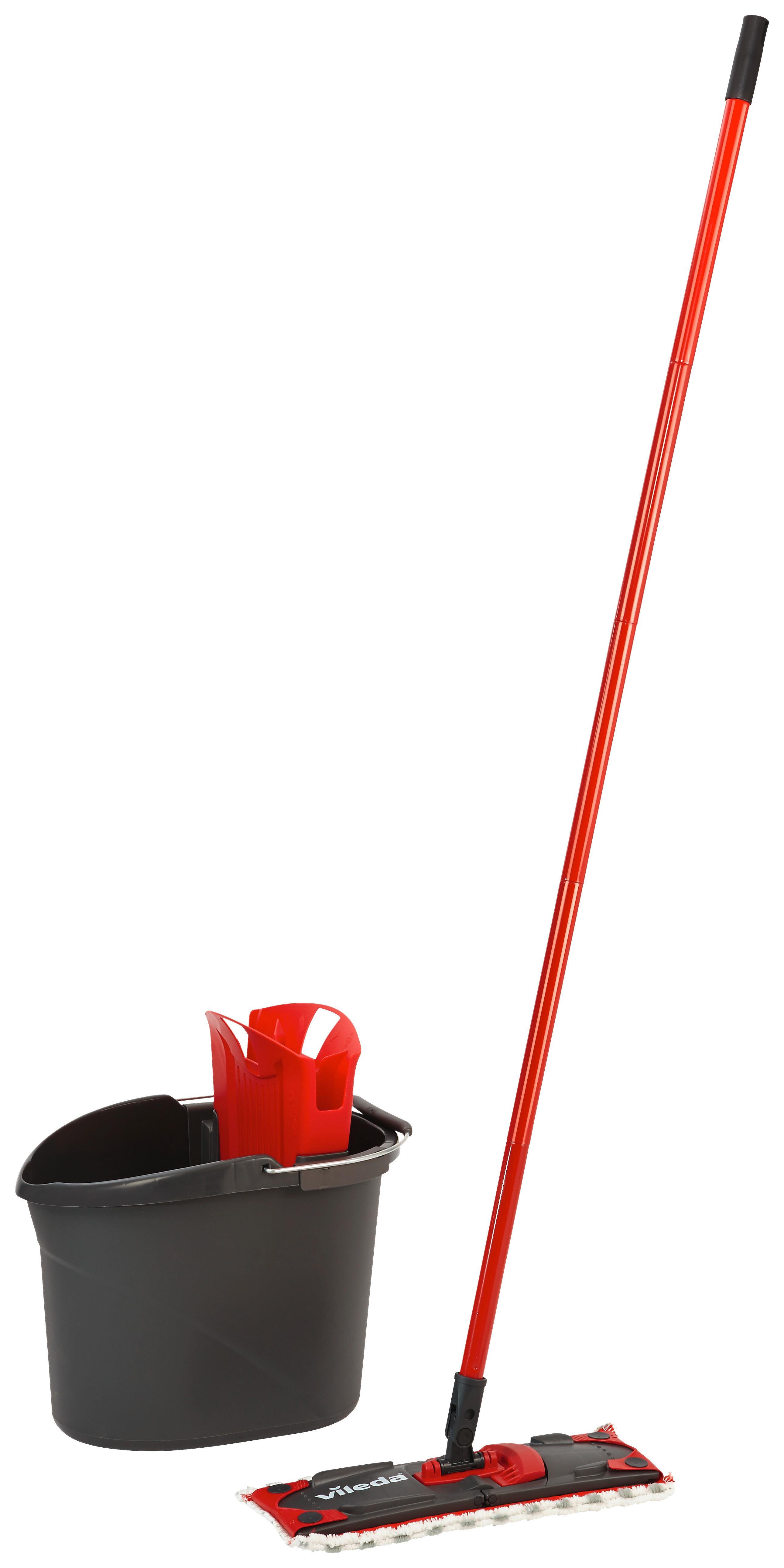 Reinigungsset Ultramax Rot/Schwarz, 3-teilig - Rot/Schwarz, KONVENTIONELL, Kunststoff (40cm) - Vileda