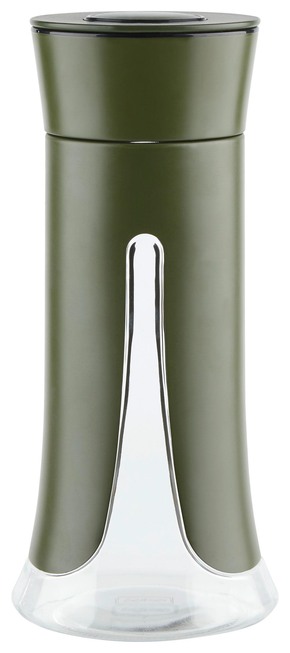 Vorratsdose Oil Green L in Olivgrün - Olivgrün, Modern, Glas/Kunststoff - Premium Living