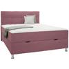 Boxbett Ovideo 160 in Weinrot ca. 160x200cm - Weinrot, KONVENTIONELL, Textil/Metall (160/200cm) - Mömax