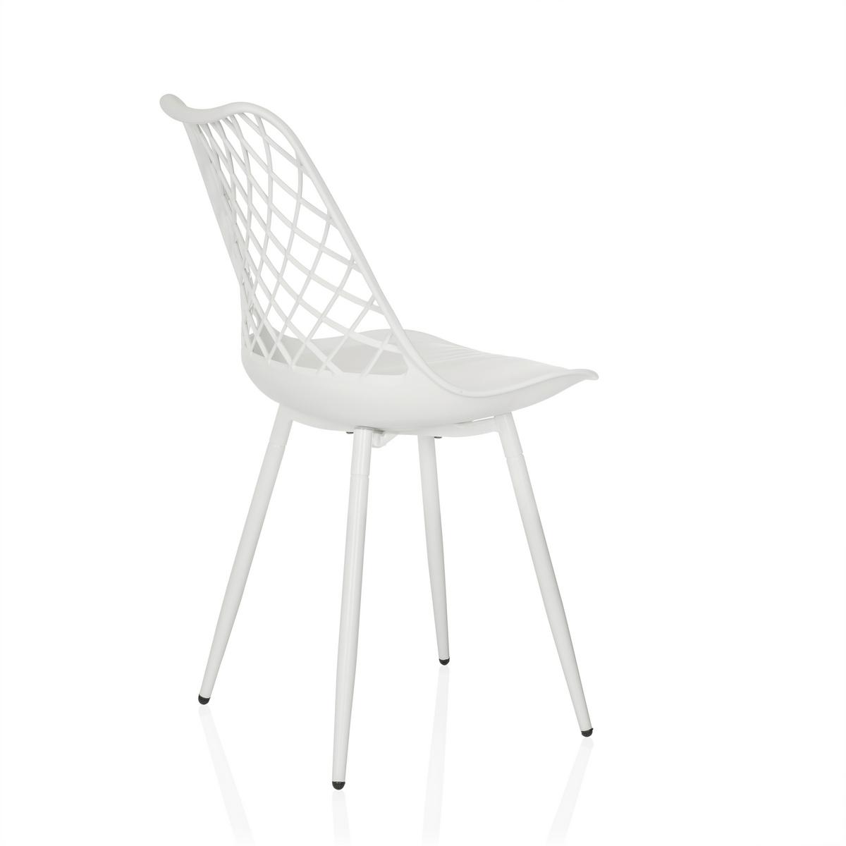 Vrtni Stol Begio S, Bela - bela, Moderno, kovina/umetna masa (48/83/57cm) - MID.YOU