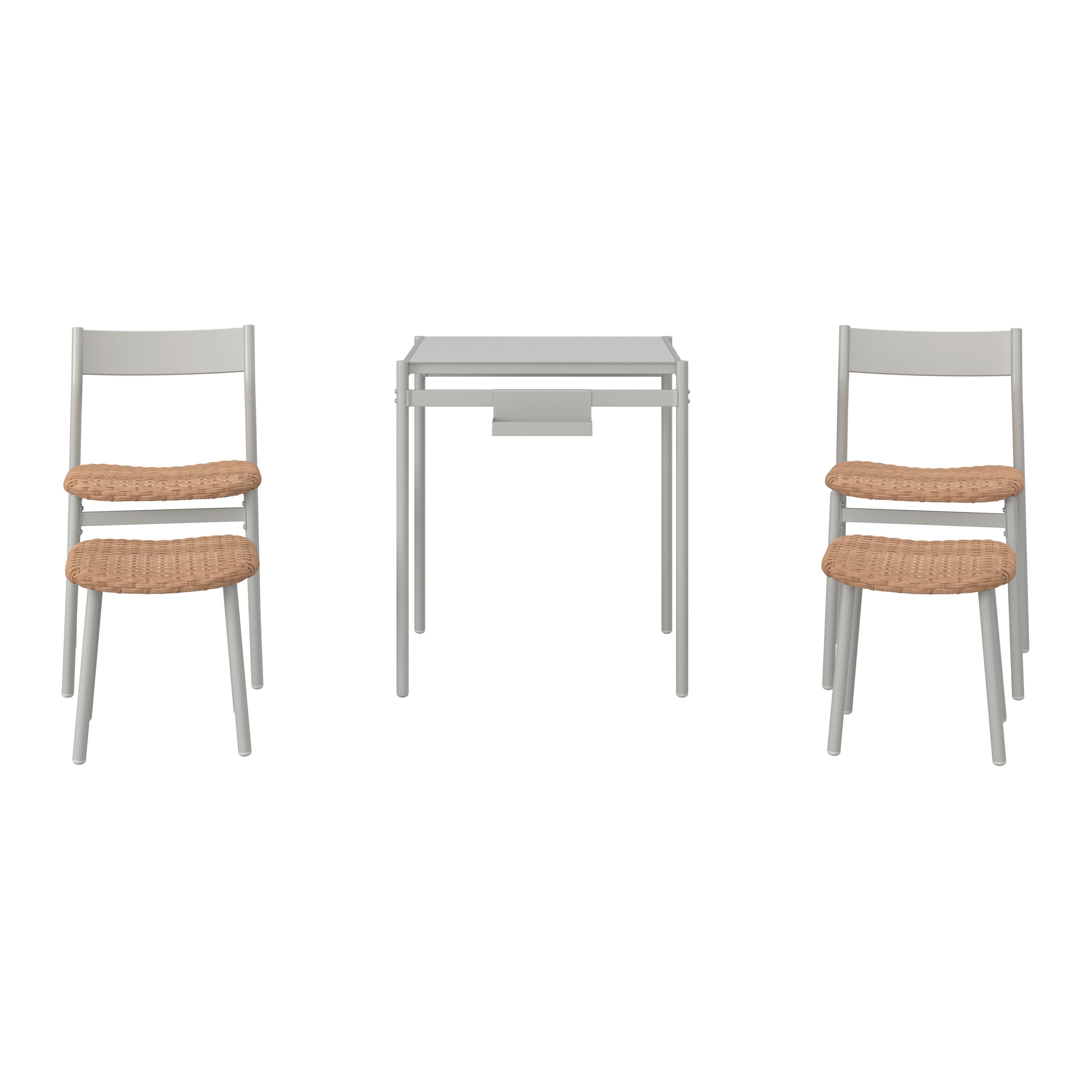 BALKONGMÖBLER SET MONI - beige/naturfärgad, Modern, metall/plast - Mömax