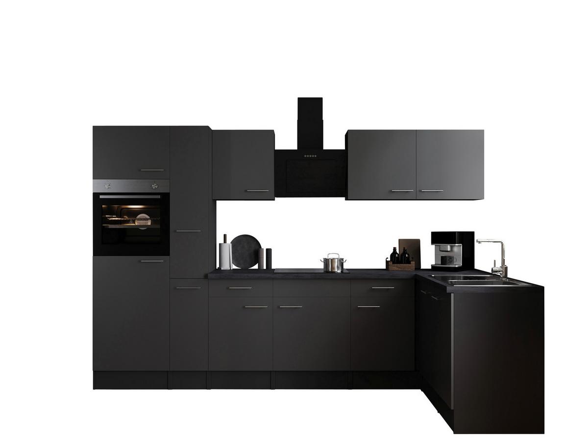 Kotna Kuhinja Z Aparati Oliver, 310x172cm - srebrne barve/siva, Design, kovina/leseni material (310/172cm) - Respekta