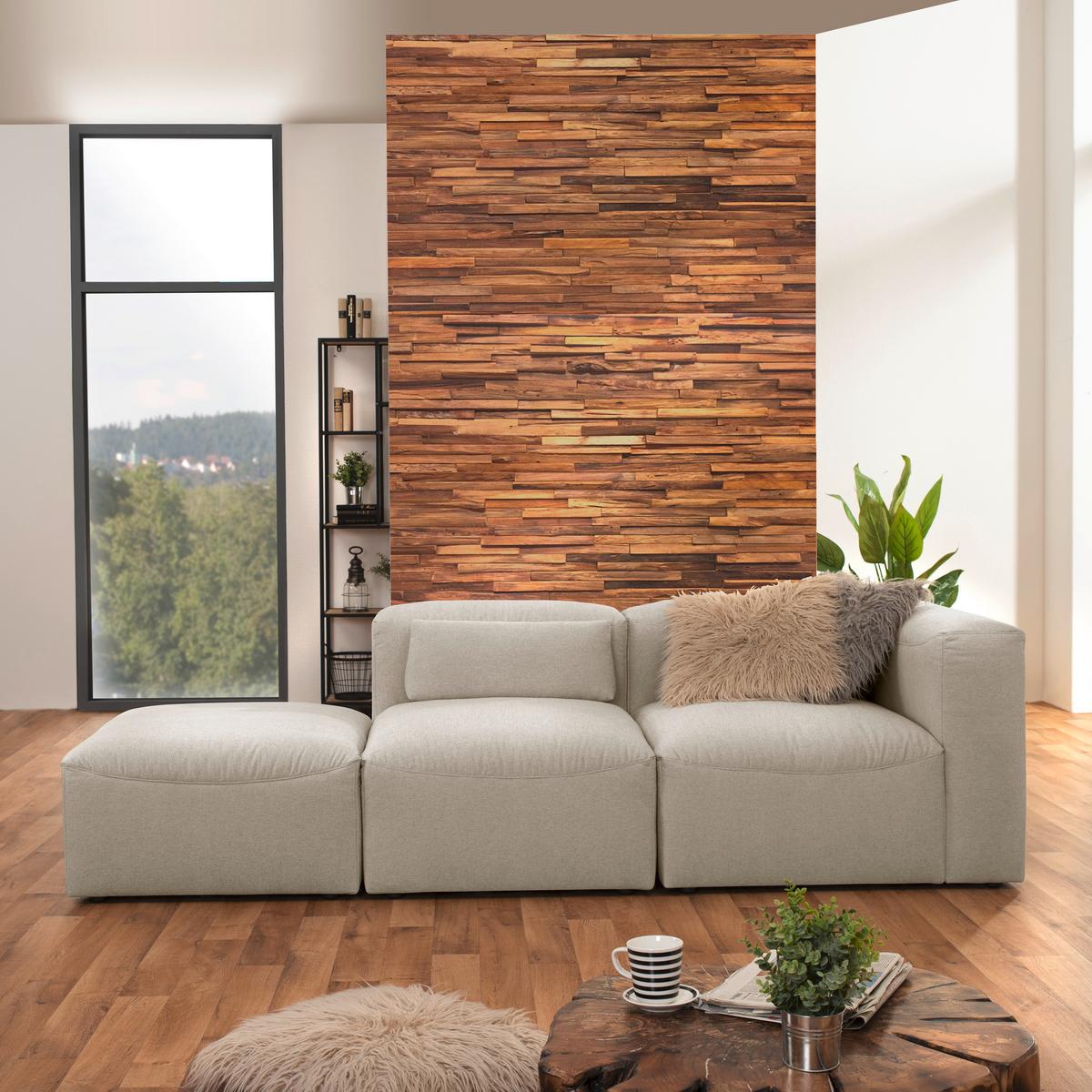 SOFAELEMENT LENA - Creme, Design, Kunststoff/Textil (75/73/100cm) - Max Winzer