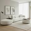 HÖRNSOFFA KIRA - vit/svart, Modern, trä/textil (408/108cm) - Bessagi Home