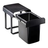 Abfallsammler 107960 Schwarz ca. 16l - Schwarz, MODERN, Kunststoff (28,7/36,2/33,3cm) - HKT