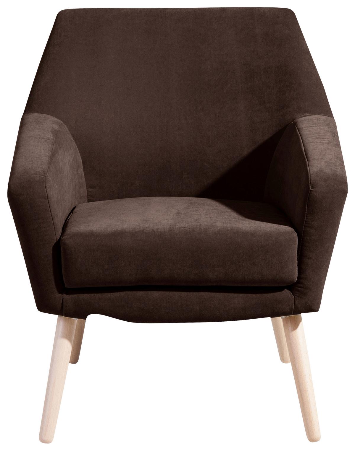 SESSEL ALEGRO - Buchefarben/Braun, Design, Holz/Textil (67/81/71cm) - Max Winzer